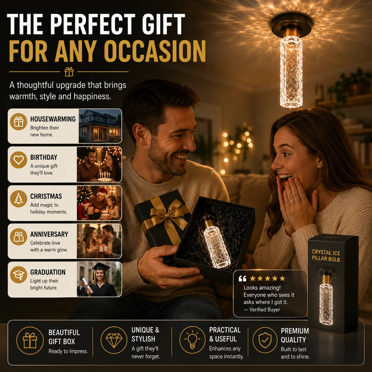 FrostLume – Luxury Ice Pillar Decorative Light