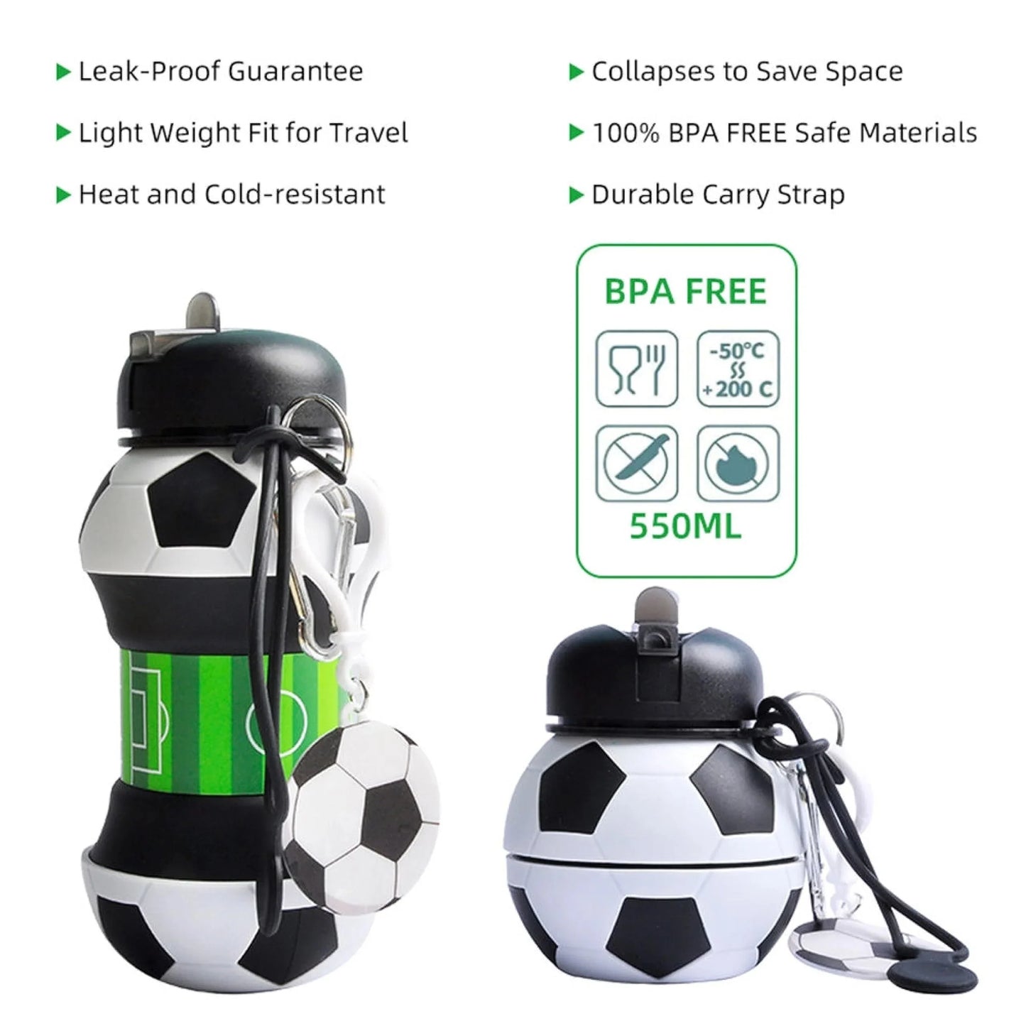 SportSip โ Collapsible Sports Ball Silicone Cup
