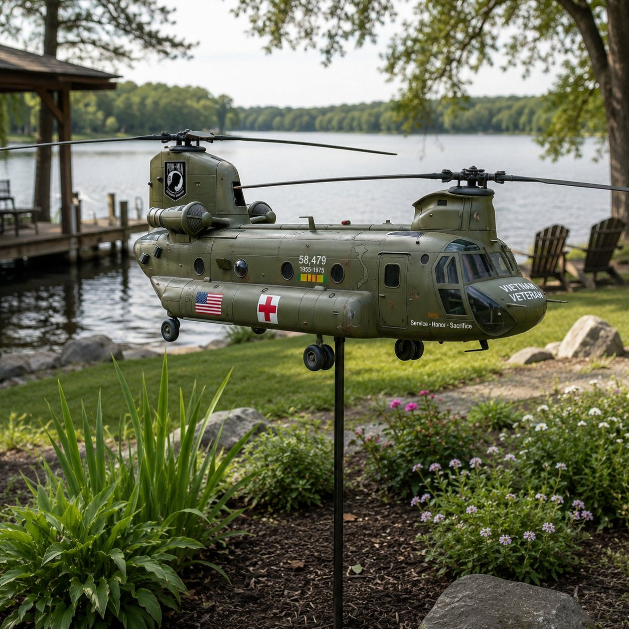 SkyHonor โ Vietnam Veteran UH-1 Helicopter Wind Spinner