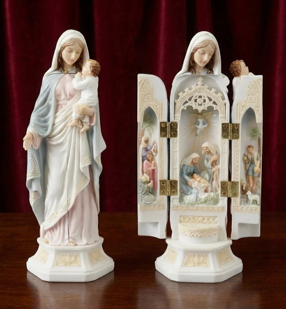Nativity Triptych Statue – Timeless Christmas Art & Family Heirloom 🎄❤️