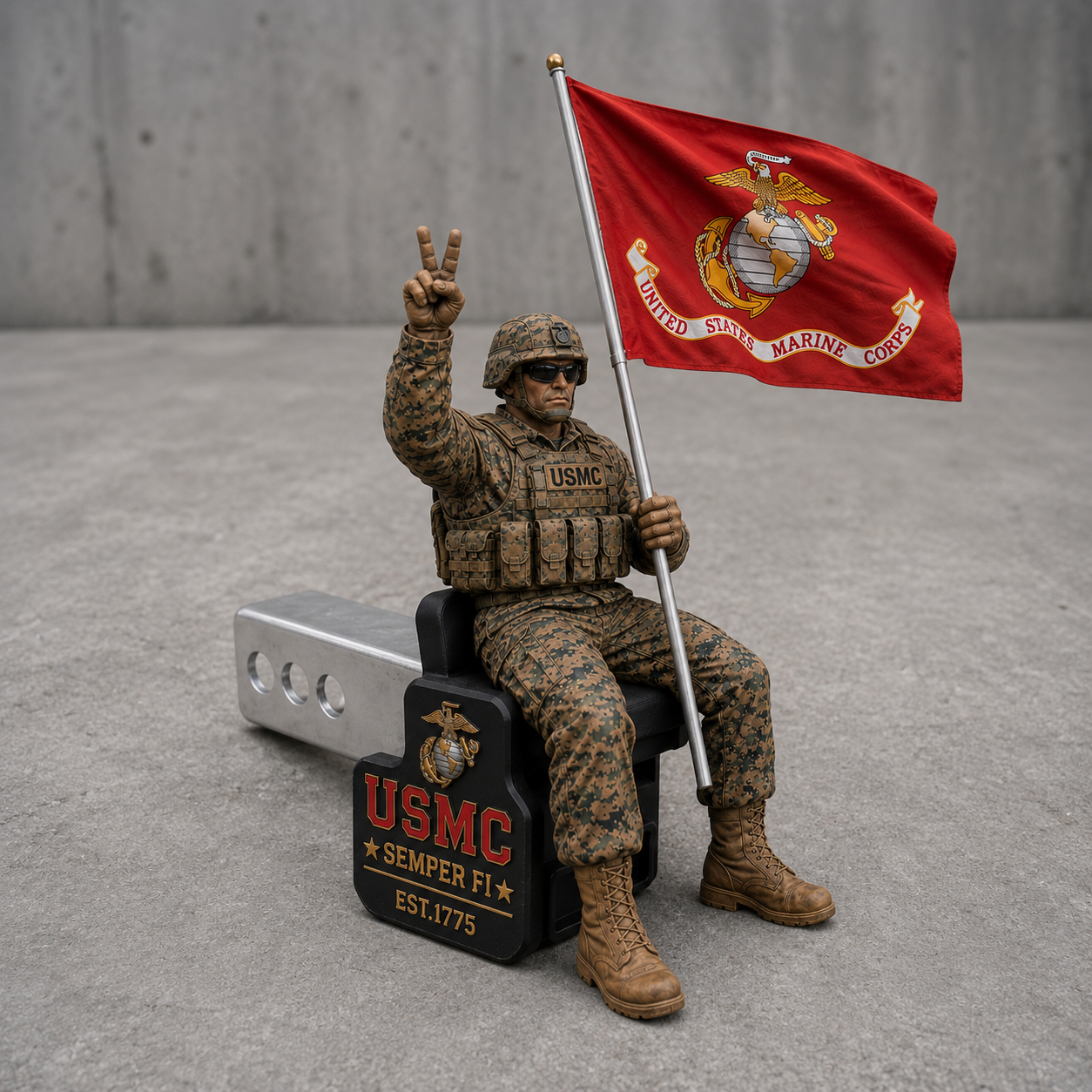 🏆Last Day Promo: 49% OFF - U.S. Marine Corps Semper Fi Trailer Hitch Cover