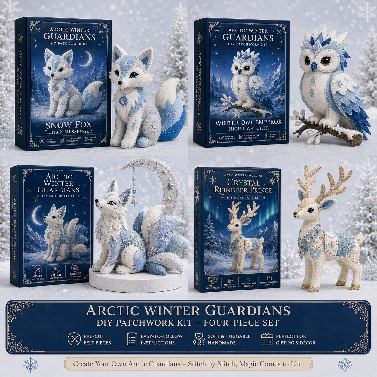 Arctic Winter Guardians DIY Patchwork Kit –🔥Last 4 hours 🔥Buy 2, Get 1 FREE