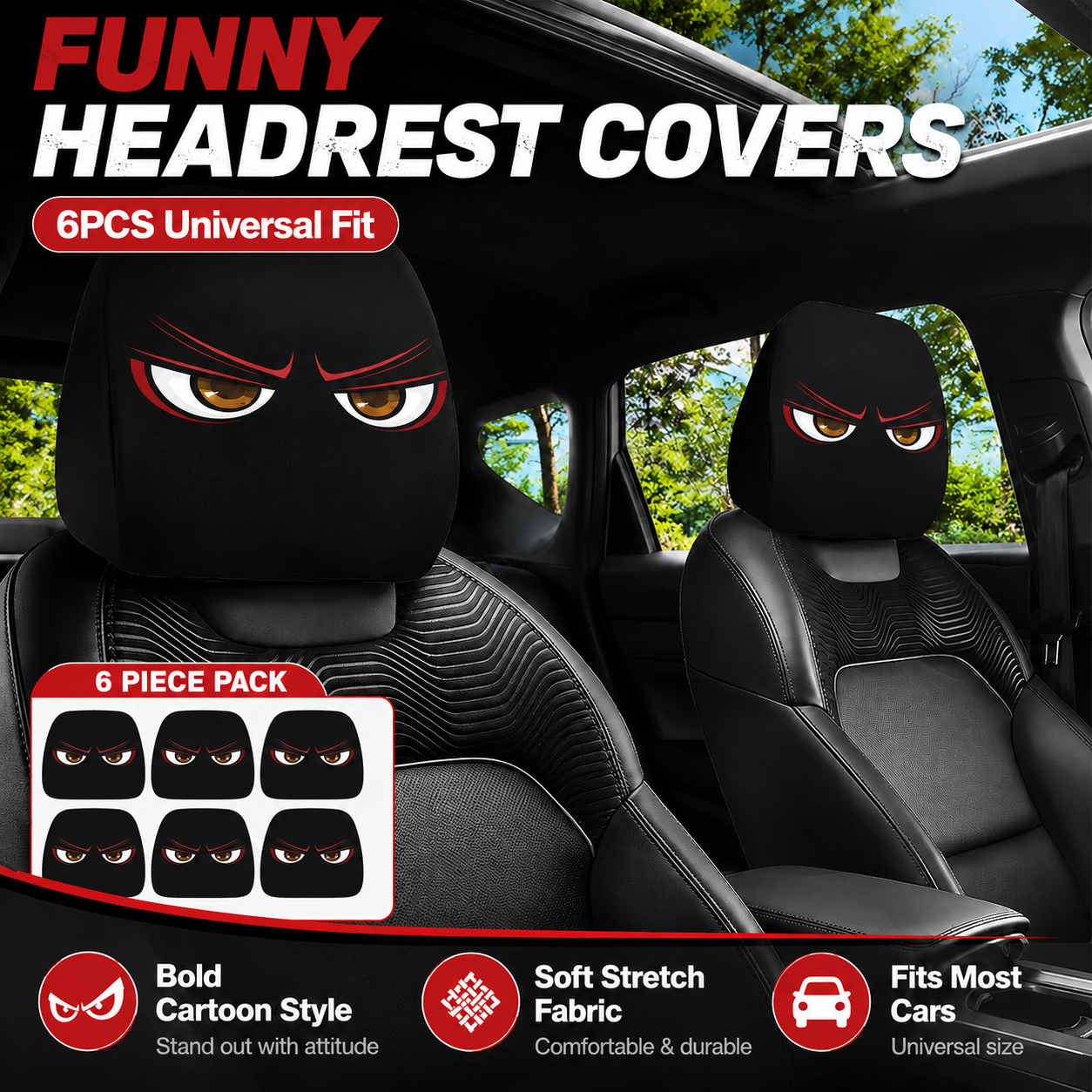 AutoGiggles โ Amazing Car Seat Head Covers