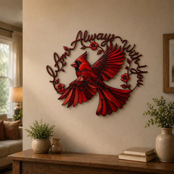 EternalCardinal – Memorial Metal Wall Art Keepsake