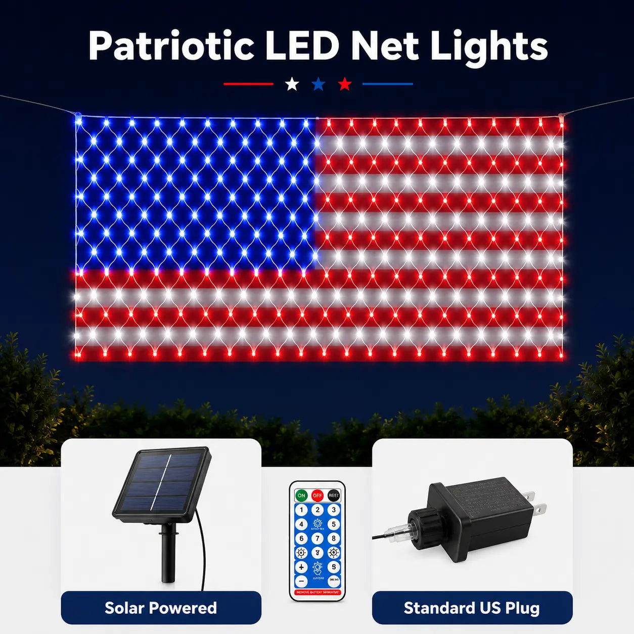 FreedomShine – Solar Powered Patriotic Flag Lights