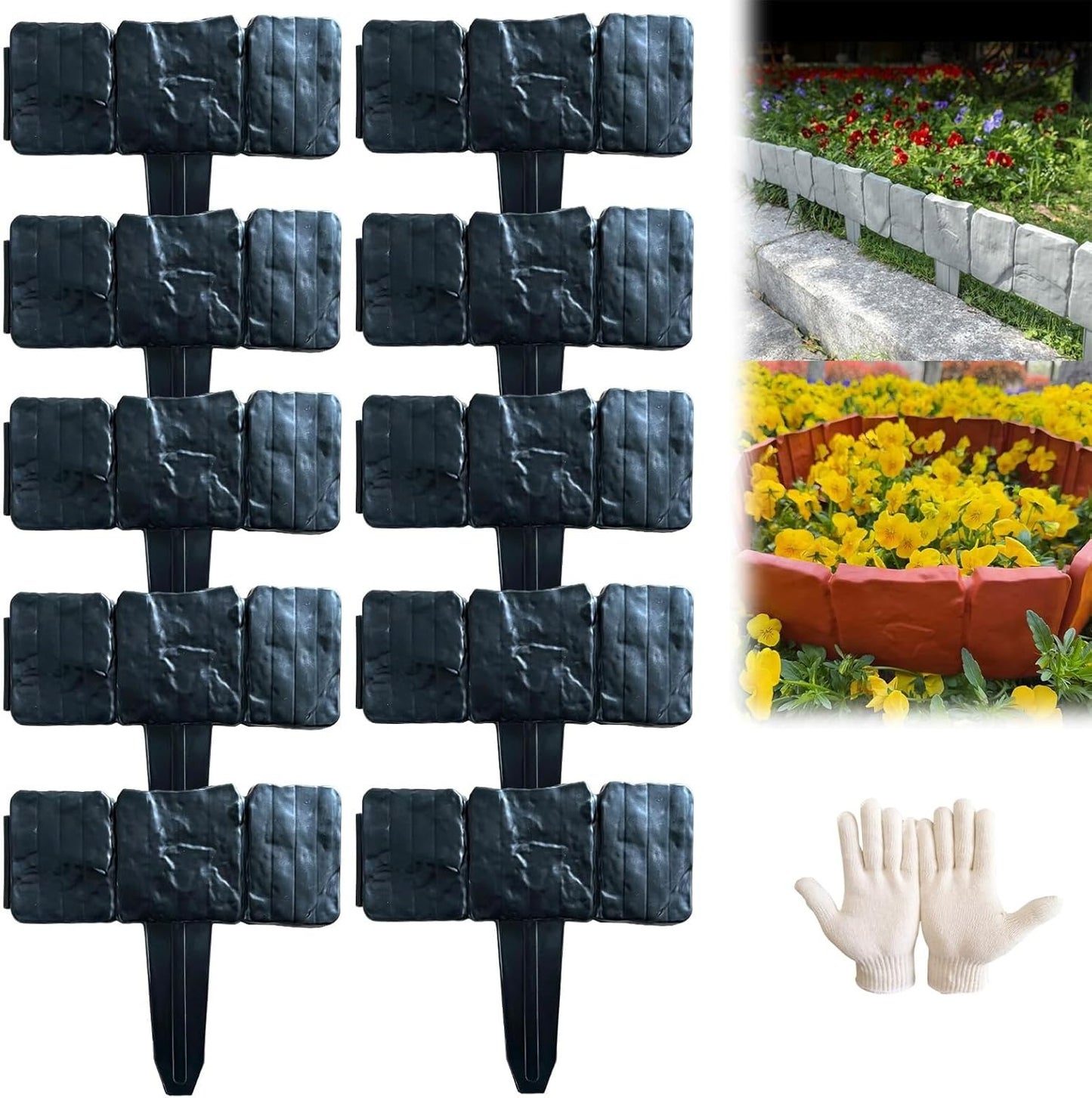 StoneFlex – Imitation Stone Garden Fence Border