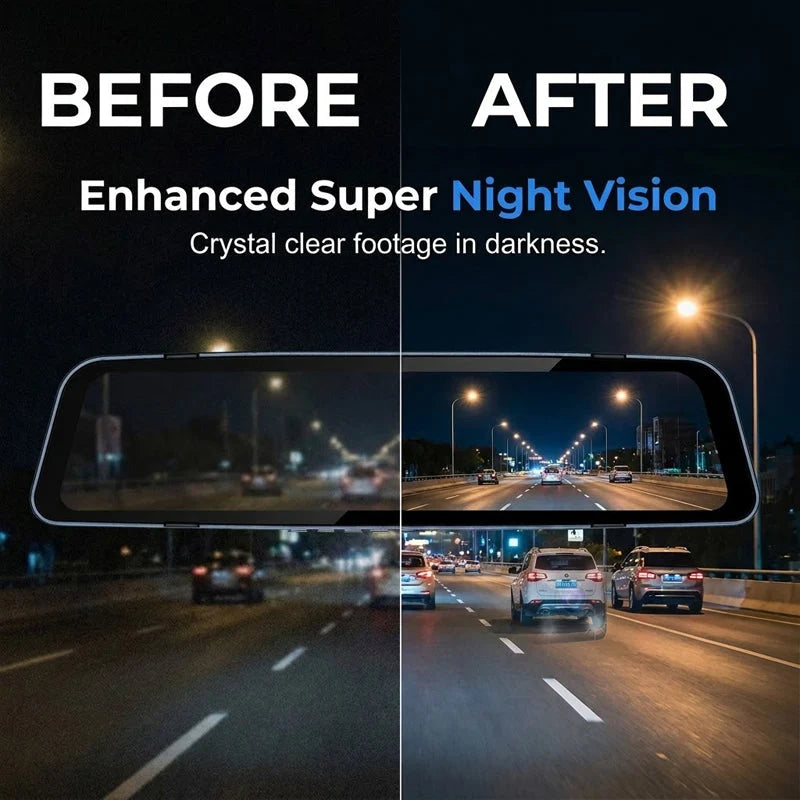 DriveGuard ā Dual Lens Rearview Mirror Dash Cam