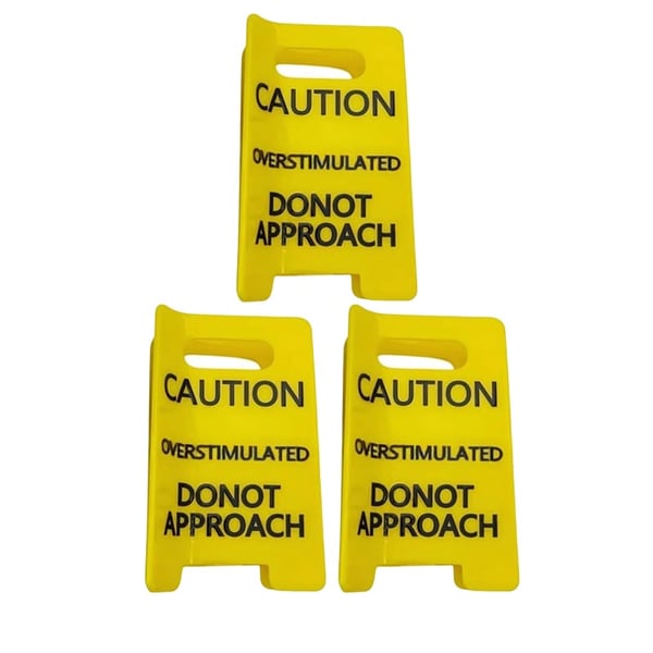 Caution Overstimulated Sign Hair Claw Clip