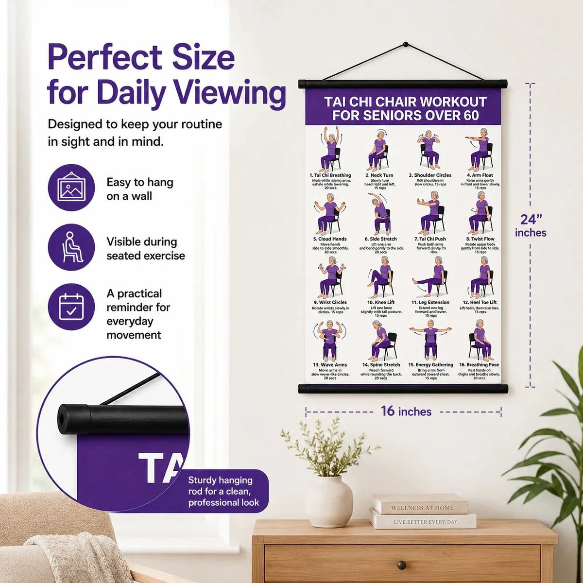 TaiChiEase – 16-Move Chair Tai Chi Workout Chart