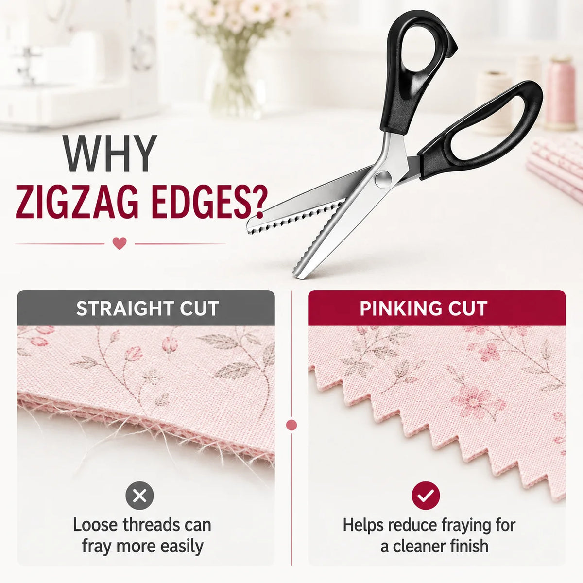 CutLoom – Stainless Steel Zig Zag Sewing Scissors