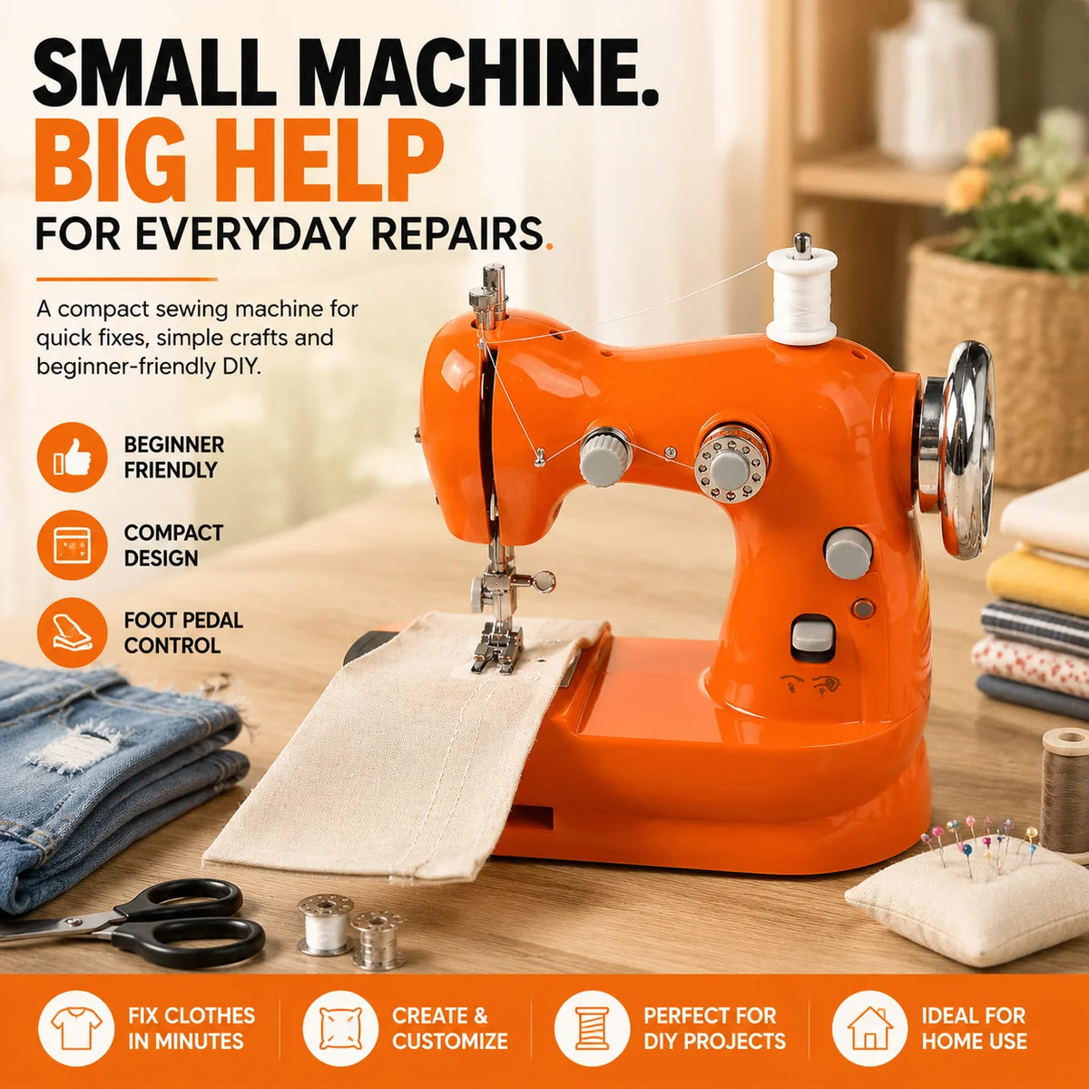 SewLuma – Mini Electric Sewing Machine
