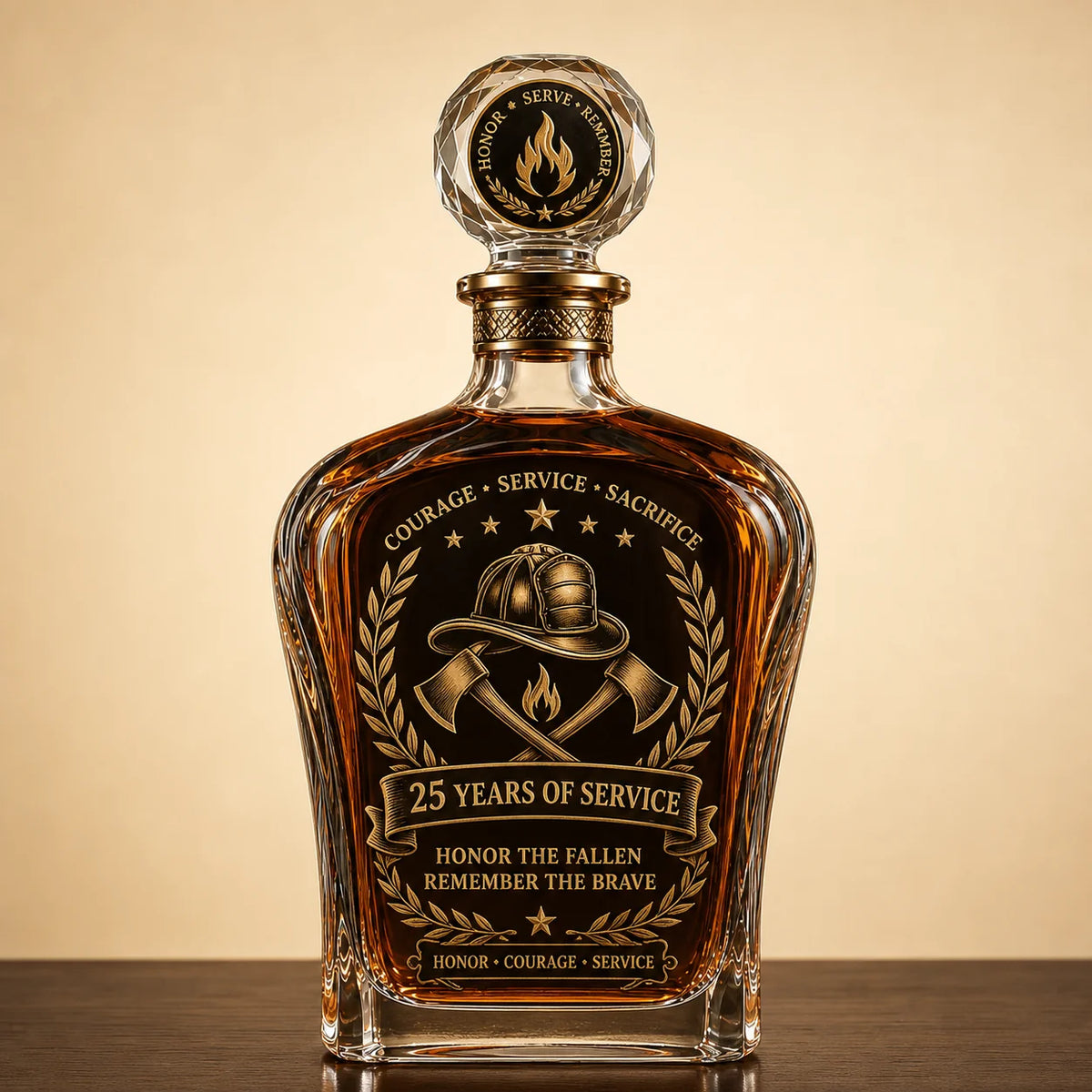 ValorFlame – Firefighter Service Anniversary Glass Set