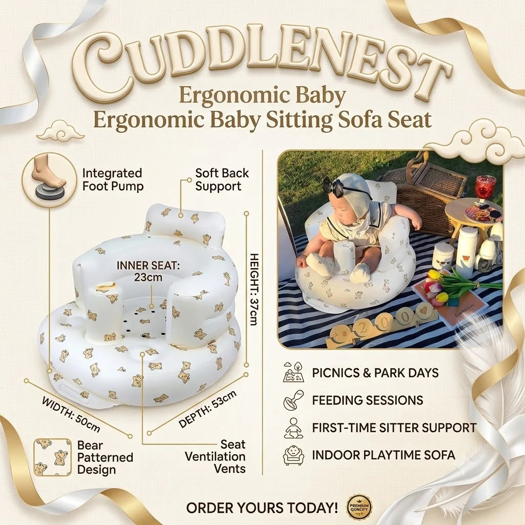 CuddleNest – Ergonomic Baby Sitting Sofa Seat