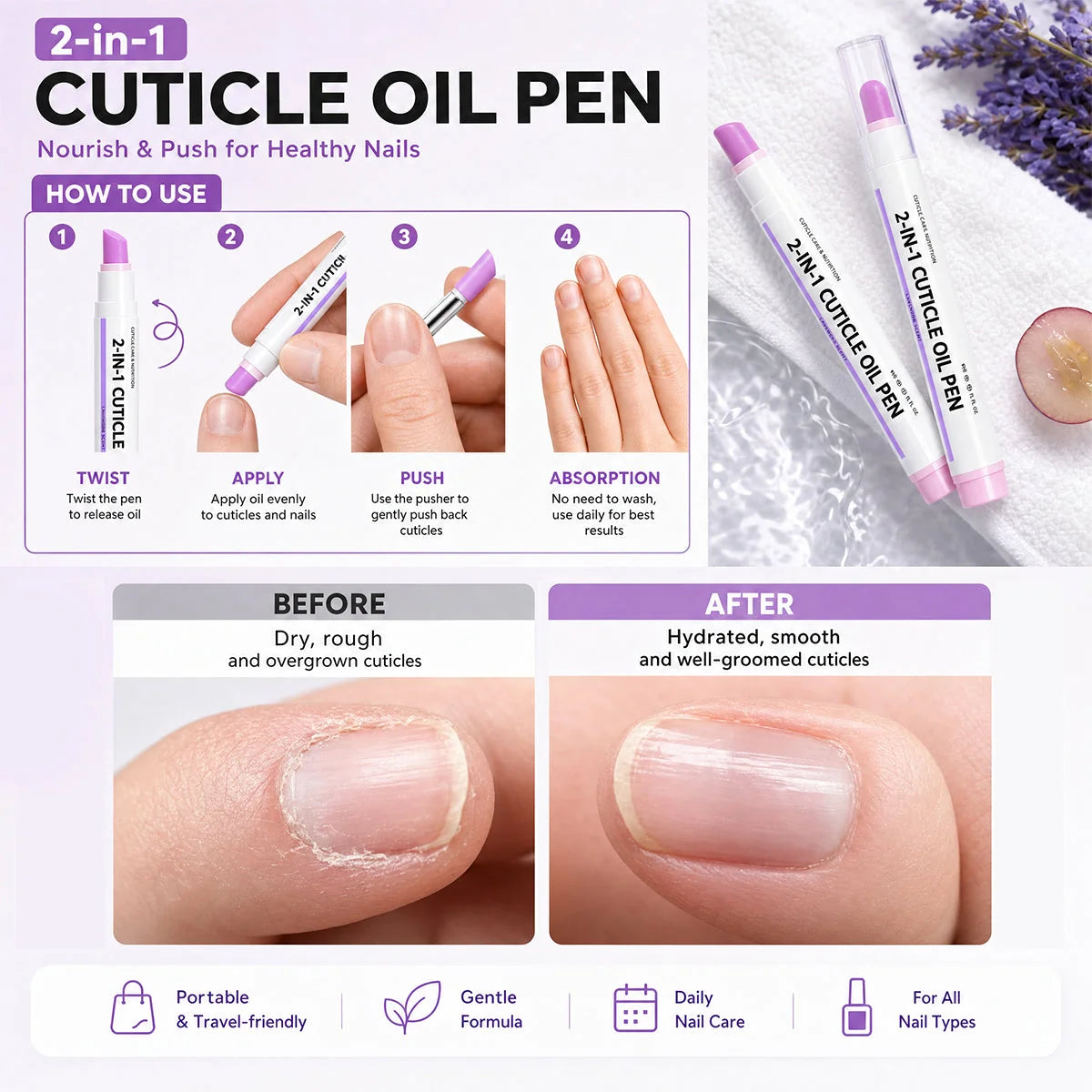 NailLuxe – Precision Cuticle Care Pen Duo