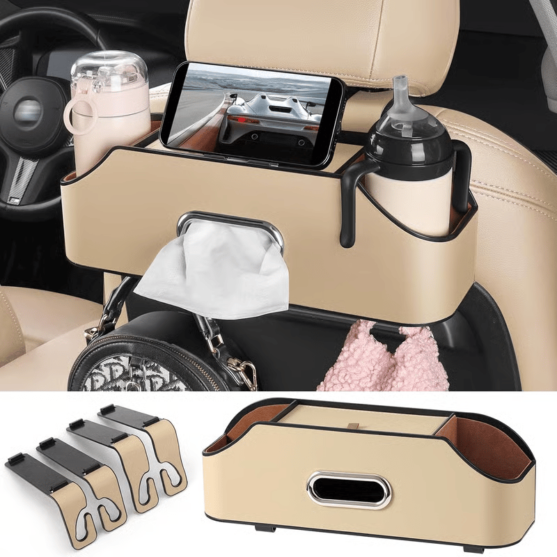 Last Day Sale 3-in-1 Car Backseat Organizer – Keep Your Ride Clean & Organized!