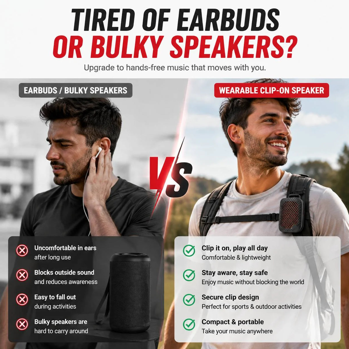 SoundClip – Outdoor Clip-On Bluetooth Speaker