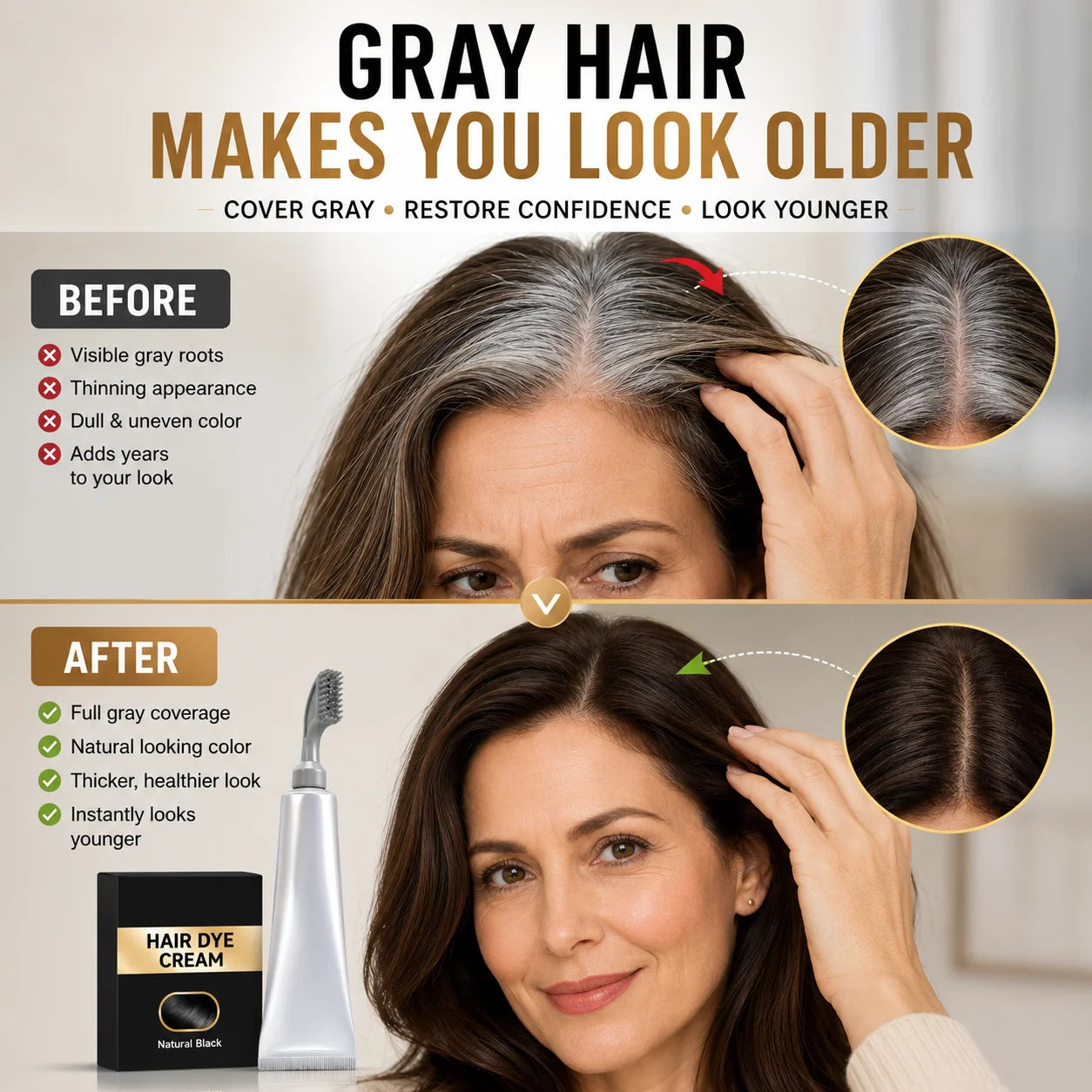 RootRevive – Instant Gray Hair Touch Up Comb