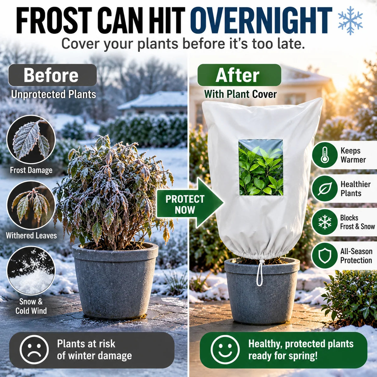 FrostGuard – Reusable Winter Plant Protection Cover