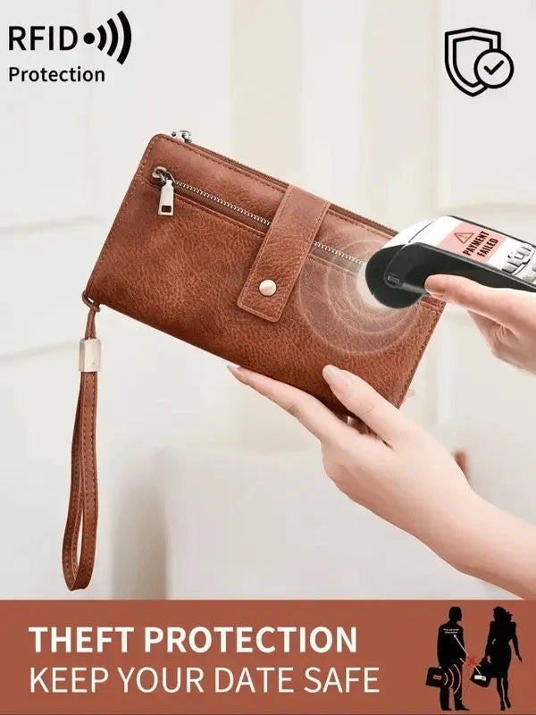 EleGanza – Women’s RFID Blocking Long Wallet Clutch