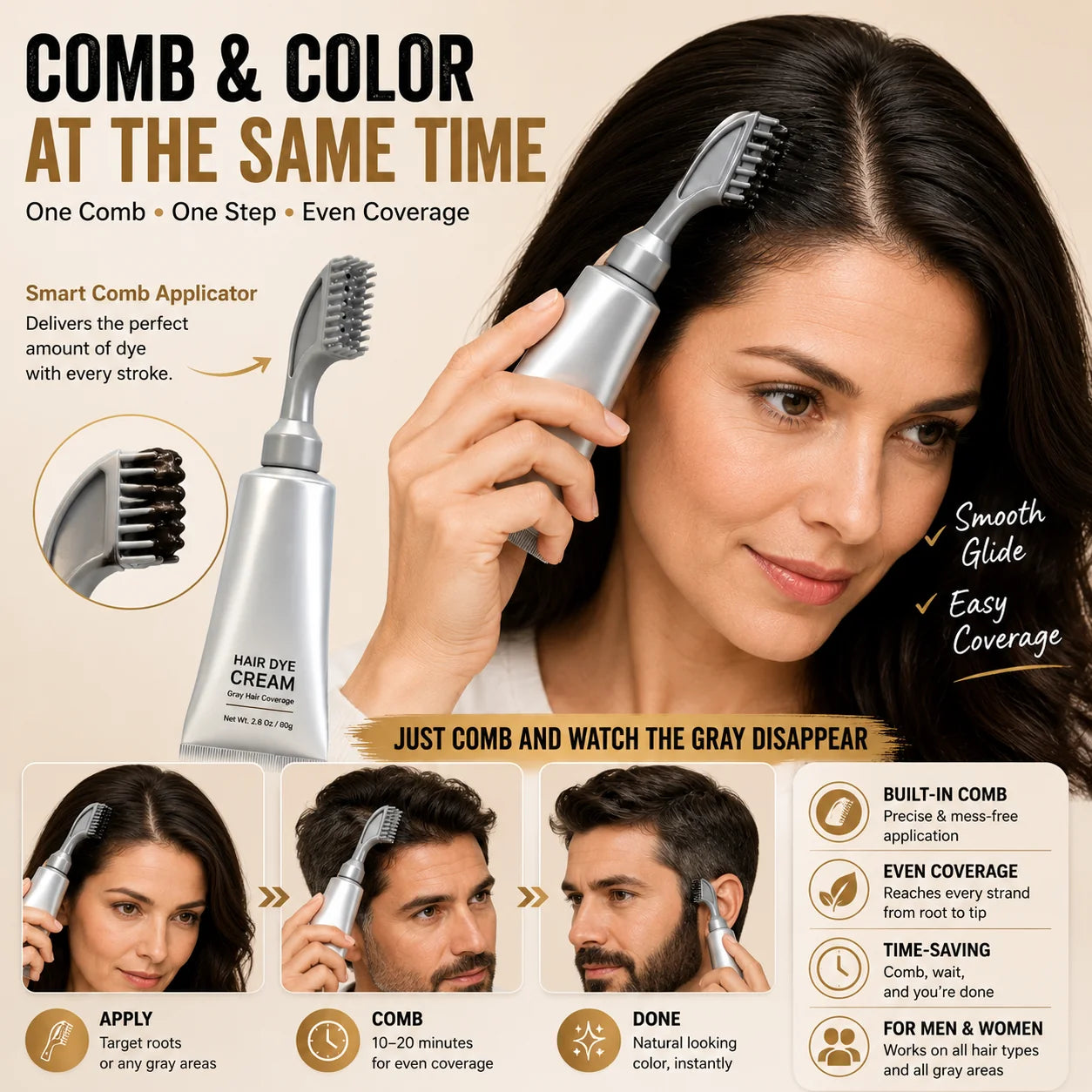RootRevive – Instant Gray Hair Touch Up Comb