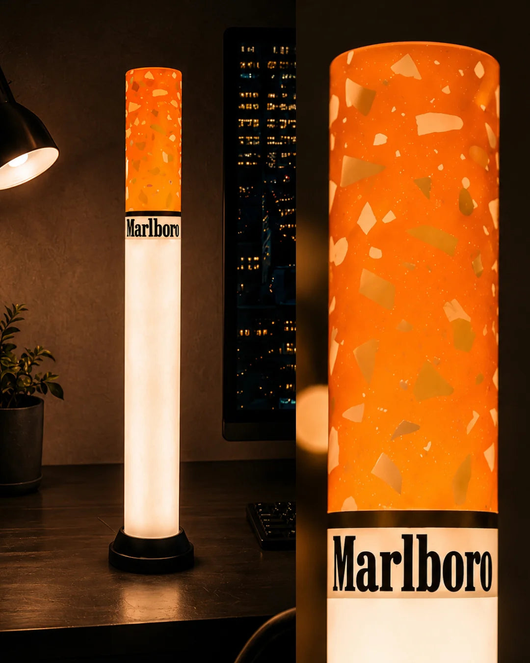 Glowboro – Retro Cigarette Tube Floor Lamp