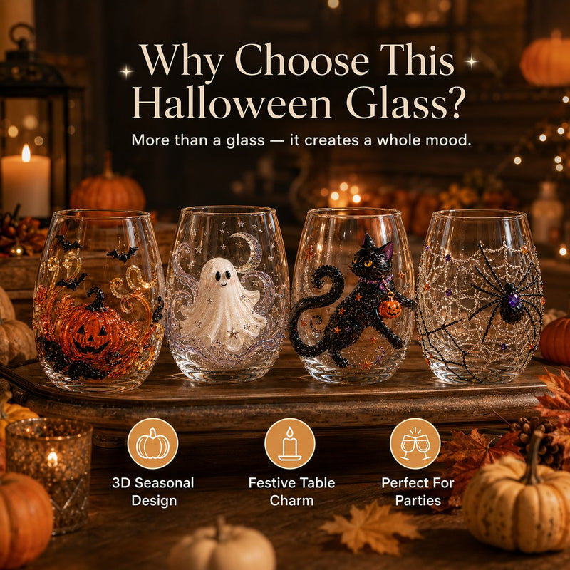 SpookySip – Artisan Halloween Drinking Glass