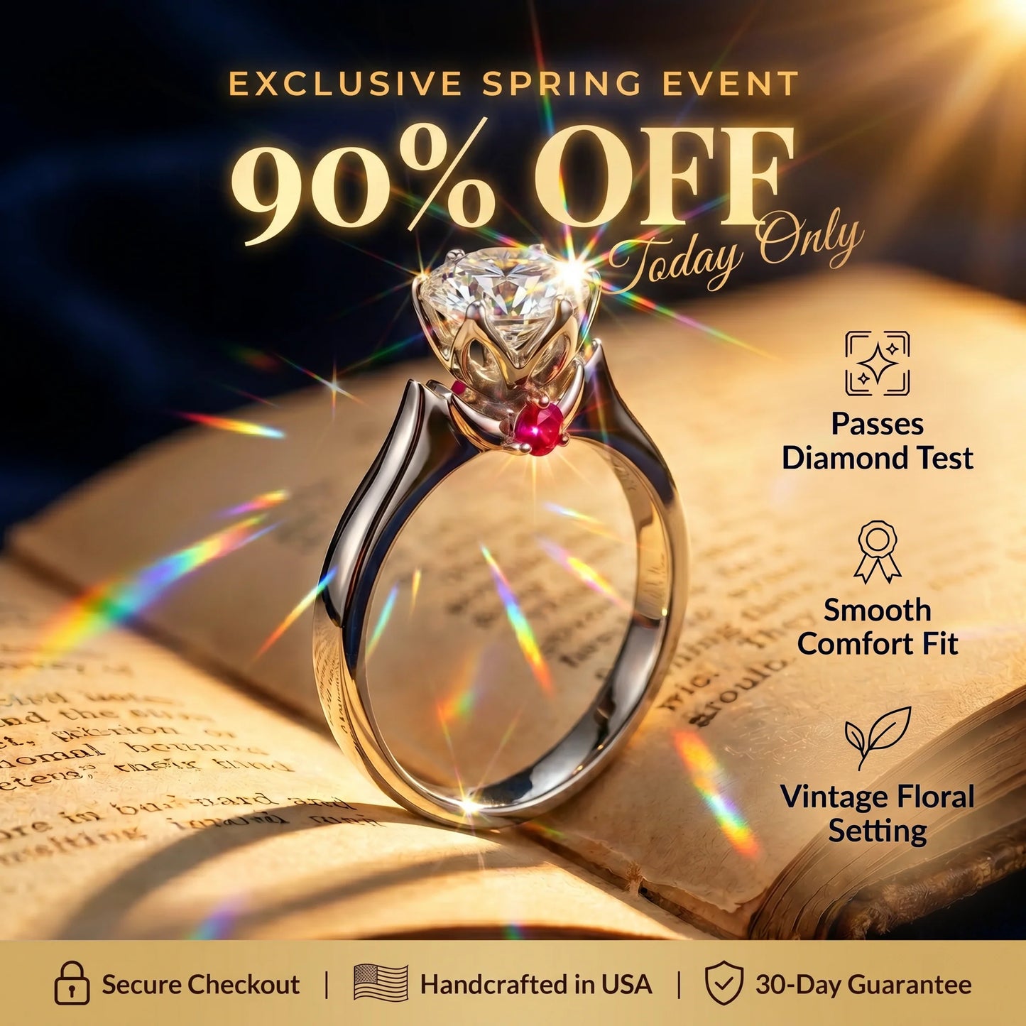 EverBloom – Timeless Moissanite Comfort Ring