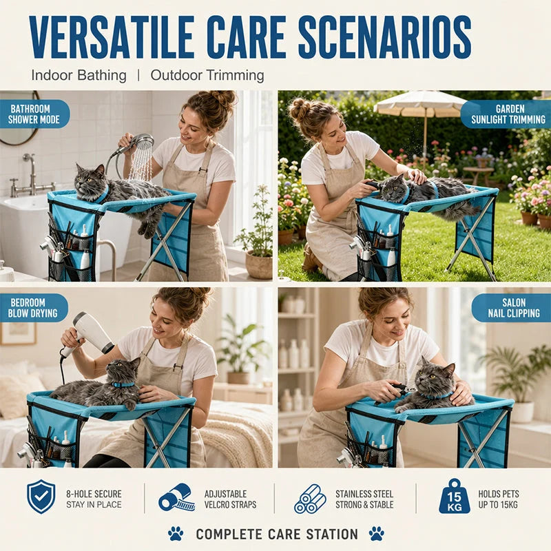 PawPro – 2-in-1 Foldable Pet Grooming Table