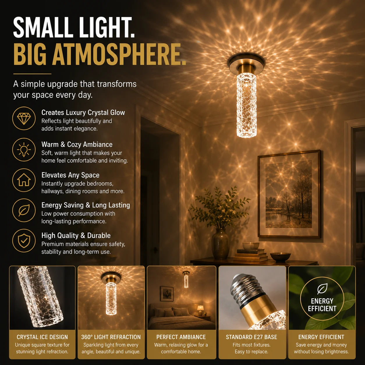 FrostLume – Luxury Ice Pillar Decorative Light