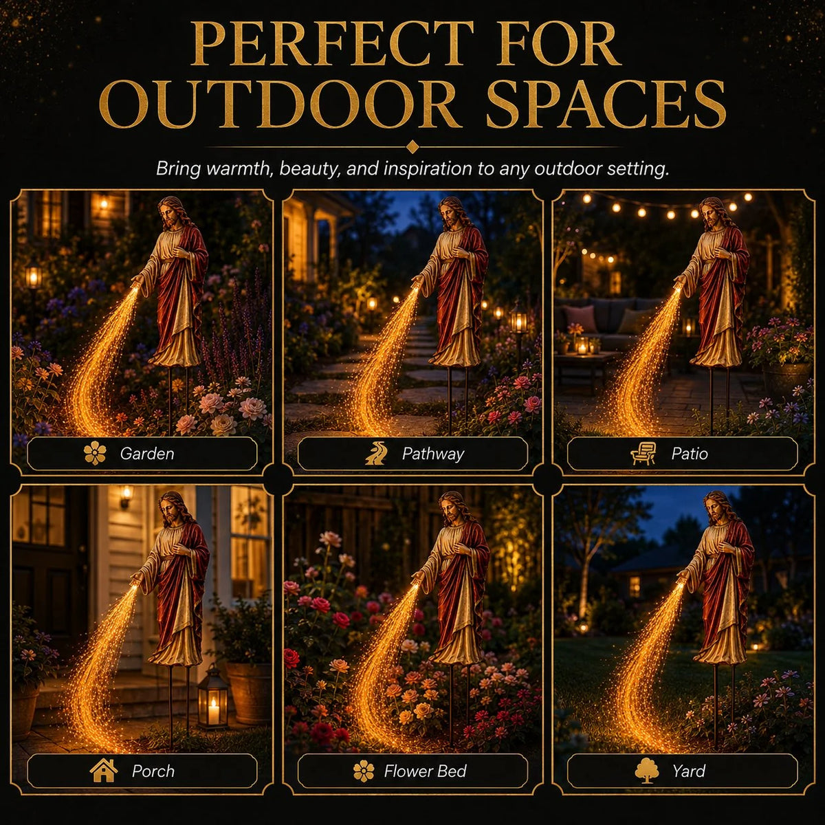 FaithGlow – Solar Jesus Fiber Optic Garden Light