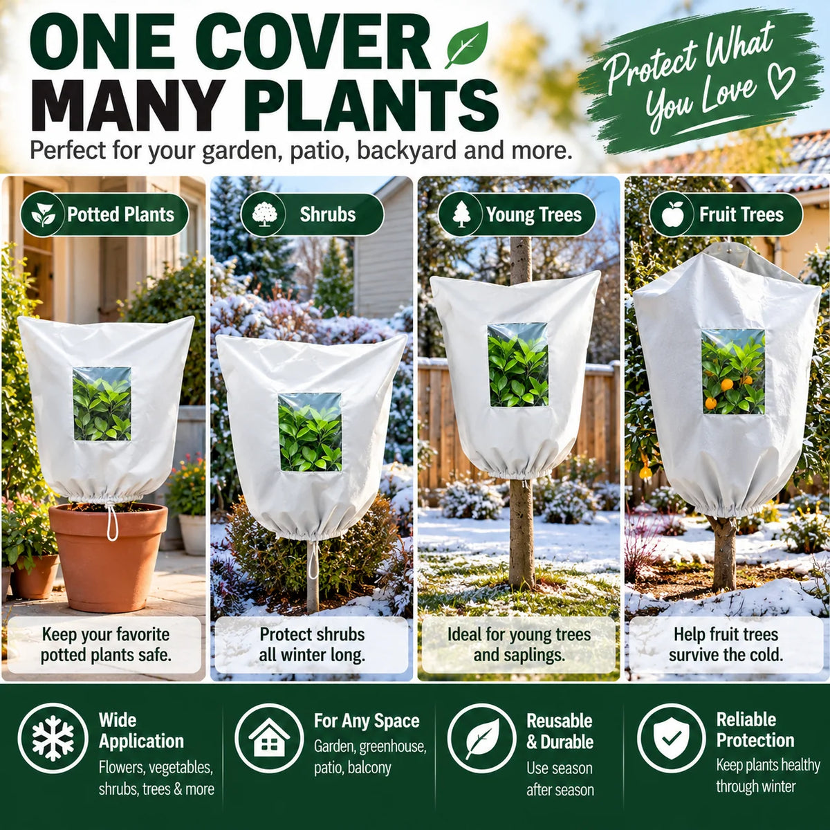 FrostGuard – Reusable Winter Plant Protection Cover