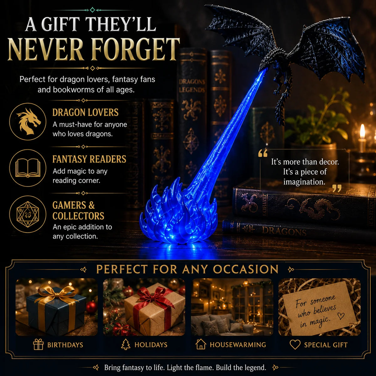 DragonGlow – 3D Fire-Breathing Dragon LED Display