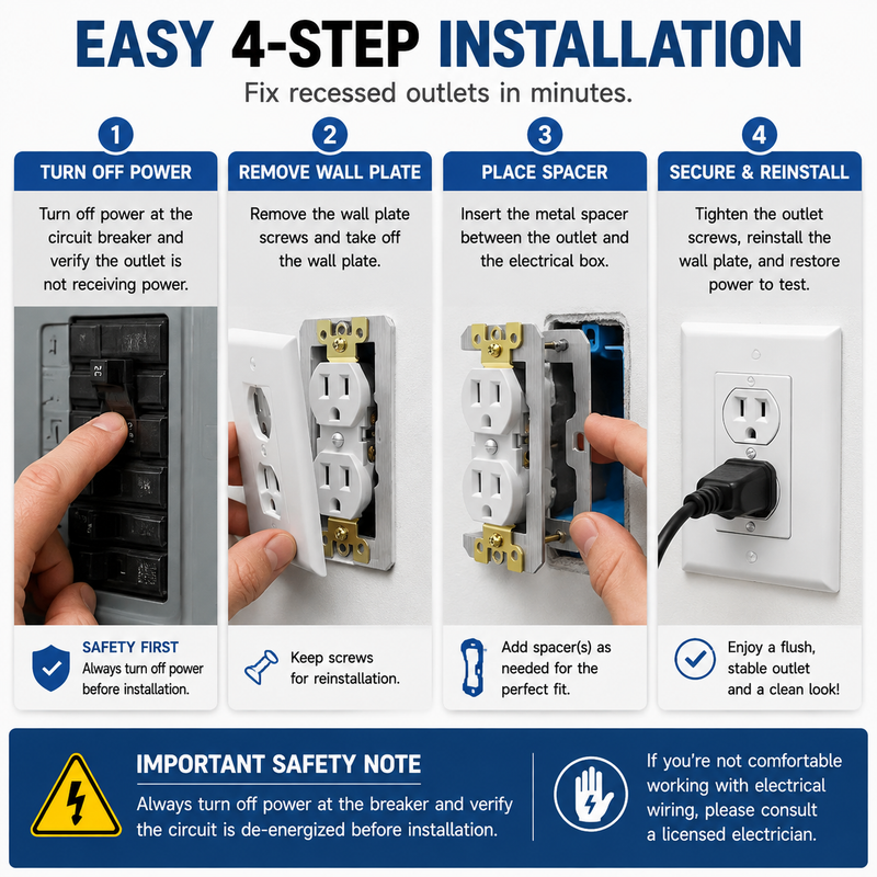FixOra – Outlet Repair & Leveling Spacer Set