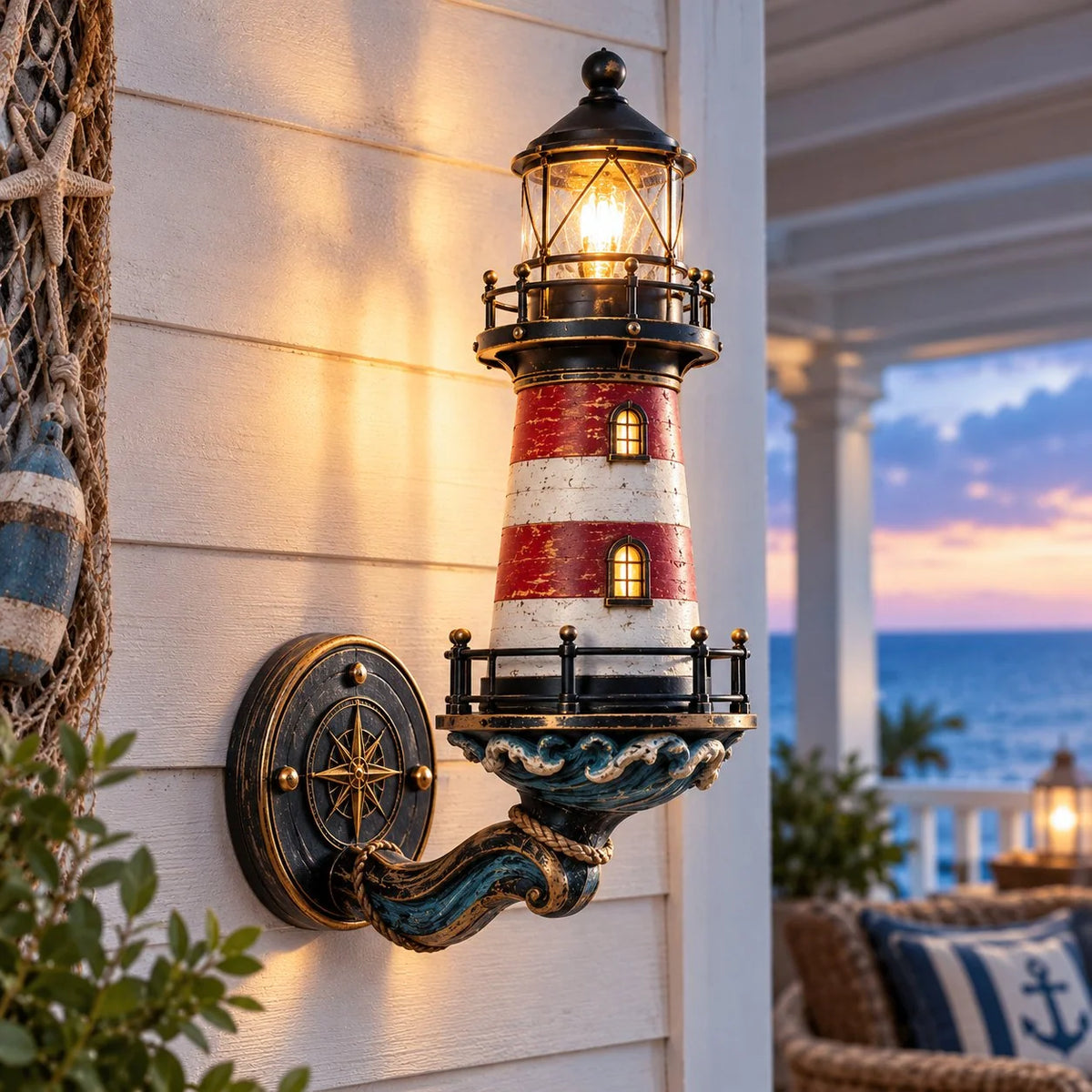 HarborLume – Vintage Coastal Lighthouse Wall Light