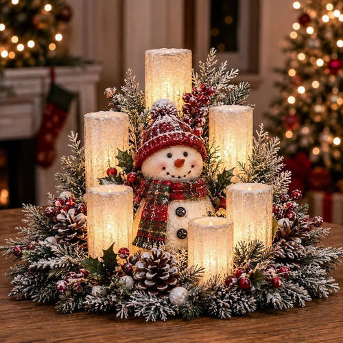 ChristmasCharm – Festive Lighted Table Centerpiece