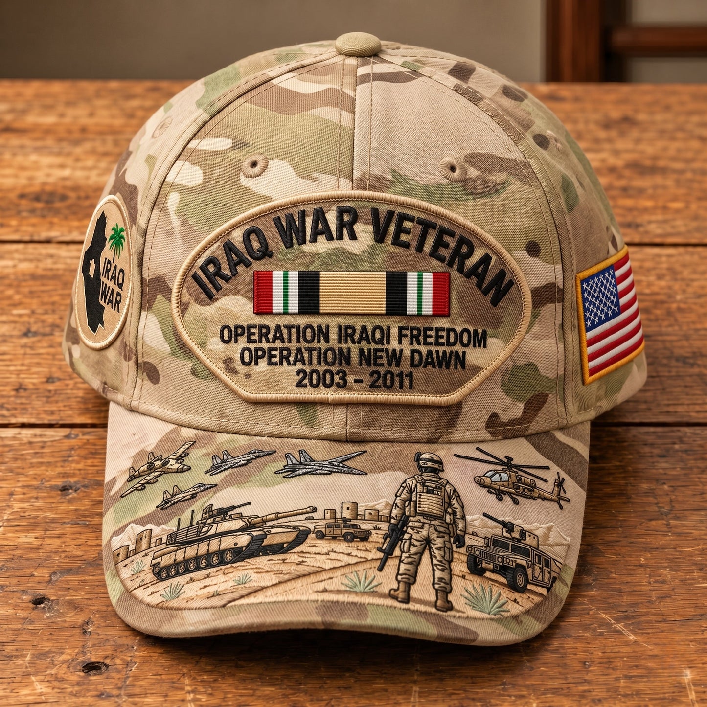 LegacyGuard – Embroidered Iraq Military Tribute Cap