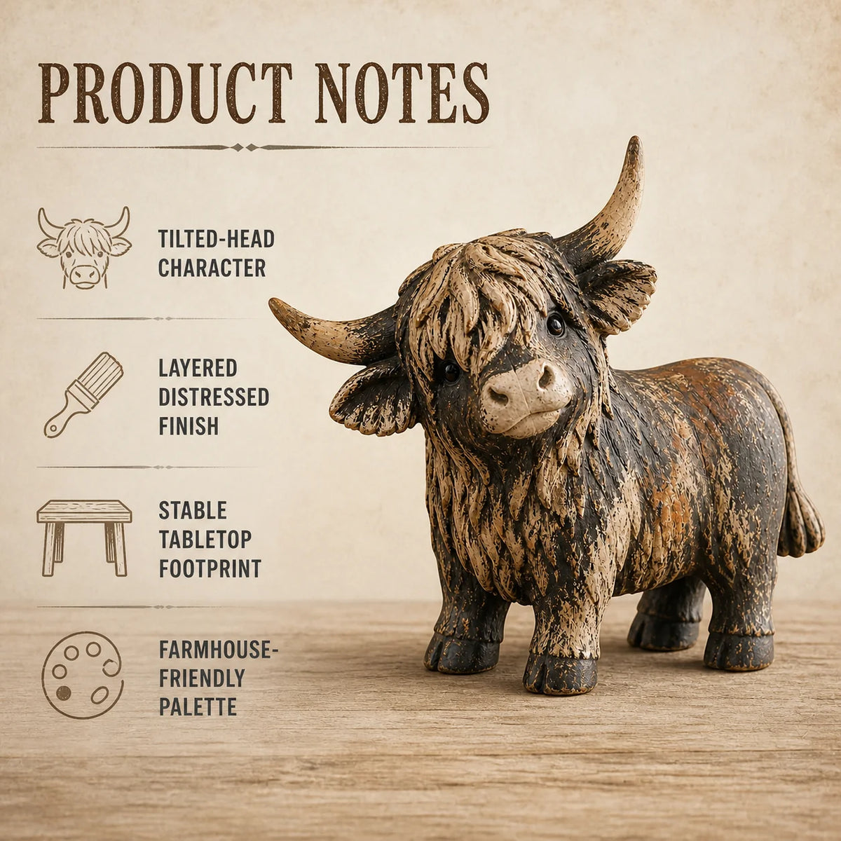 RusticMoo – Farmhouse Highland Cow Accent