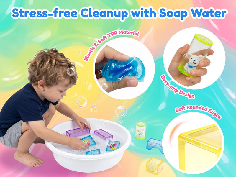 JelliCraft – 40-Piece Soft Sensory Building Blocks