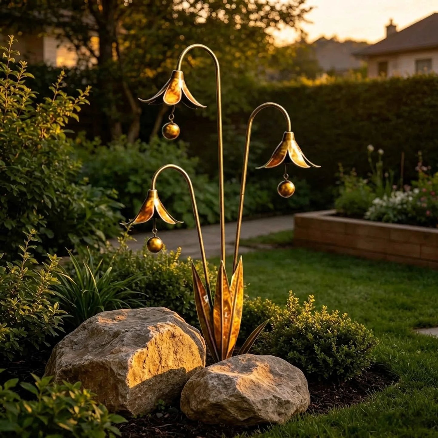 WhisperLily – Garden Bell Stake