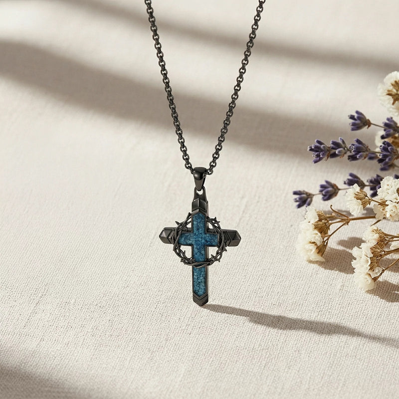 FaithStone – Turquoise Cross Necklace