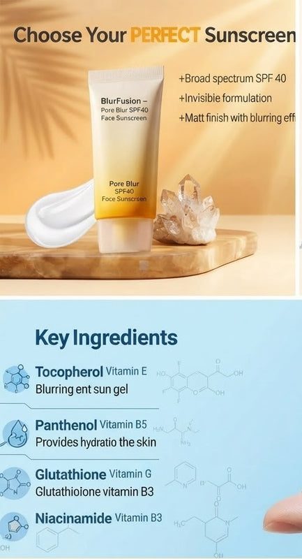 BlurFusion – Pore Blur SPF40 Face Sunscreen