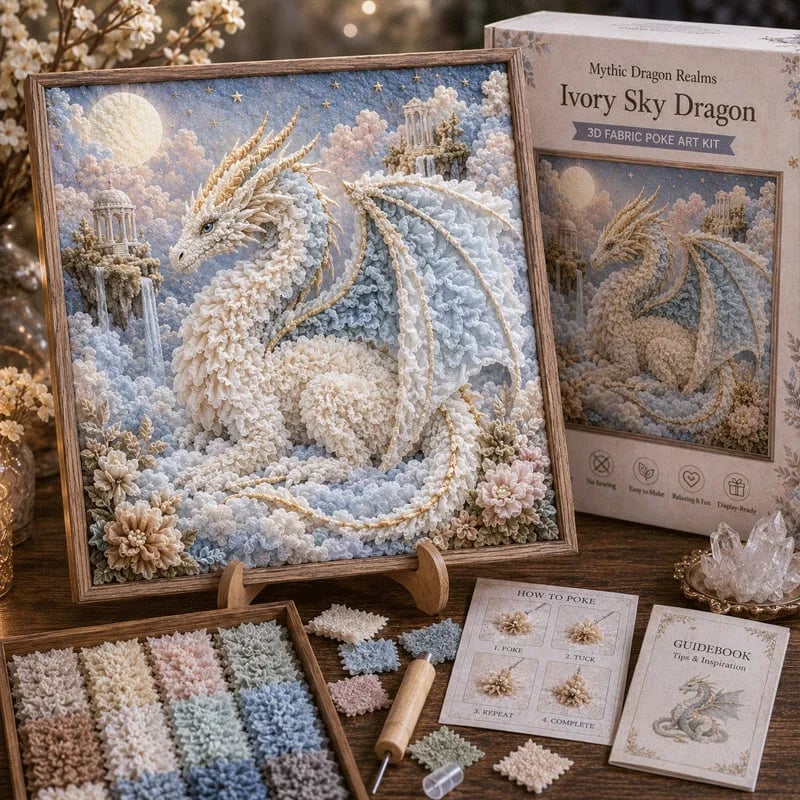 DragonRise – Fantasy Fabric Poke Art Kit