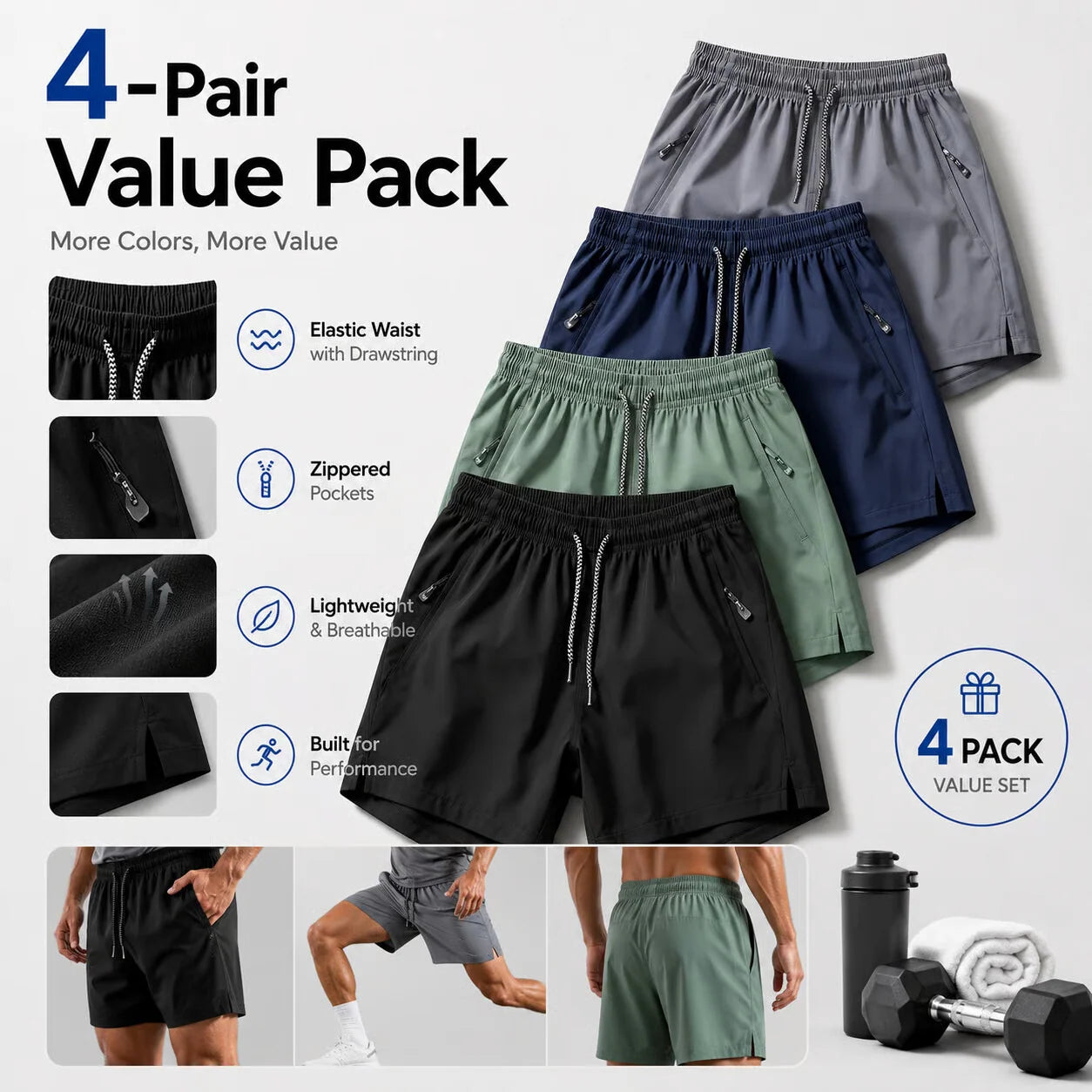 ActiveCore – Premium Quick-Dry Athletic Gym Shorts
