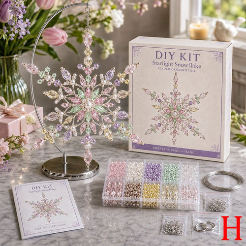 FrostLuxe – Beaded Snowflake Ornament DIY Kit