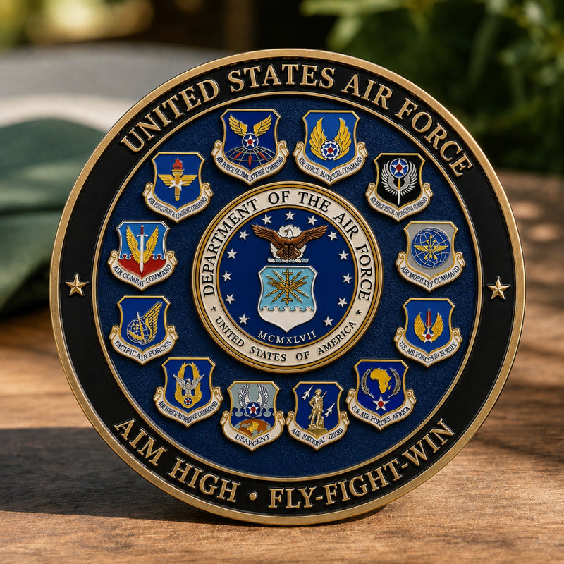 AirCrest – Aim High • Fly-Fight-Win Commemorative Coin