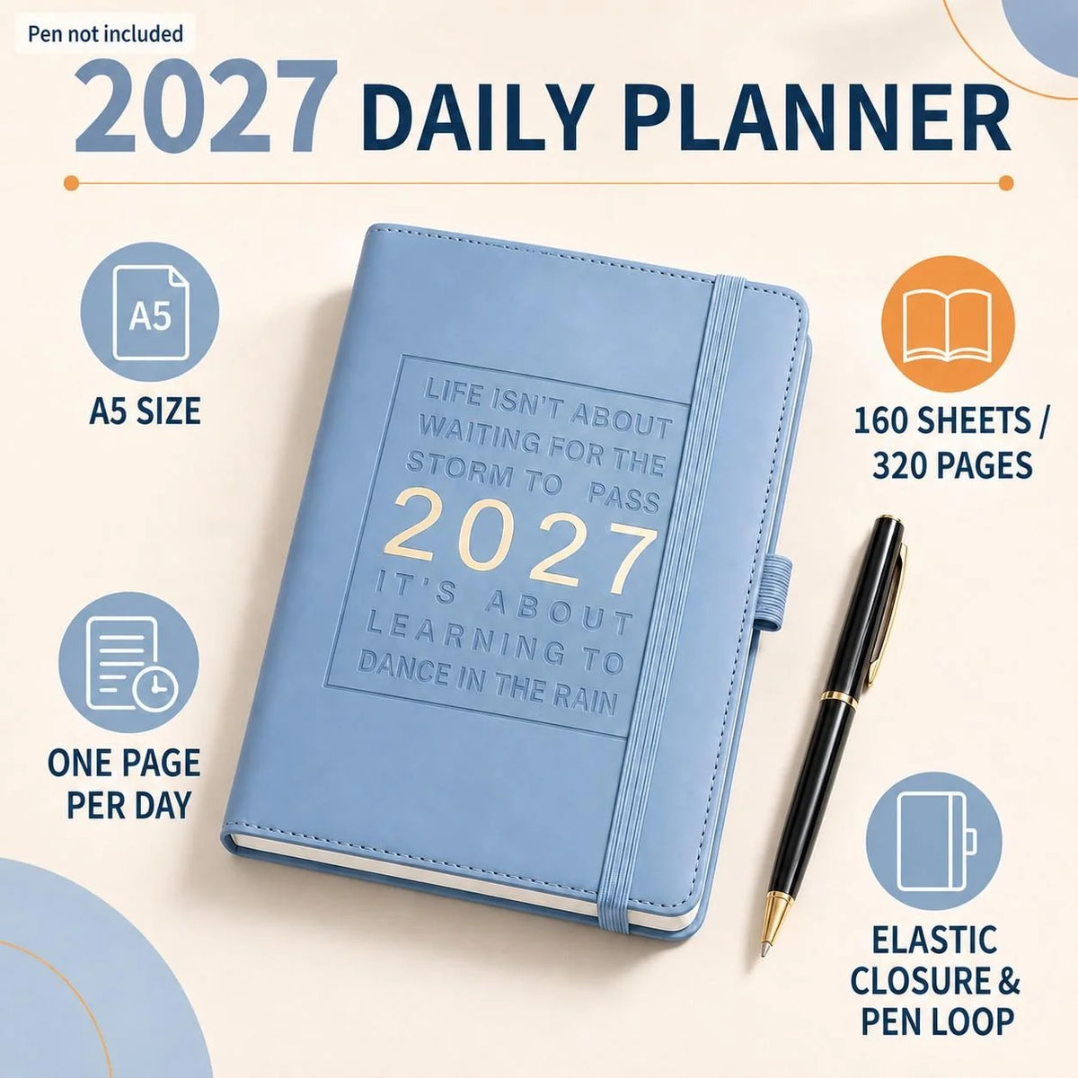 PlanSphere – 2027 Daily Calendar Journal