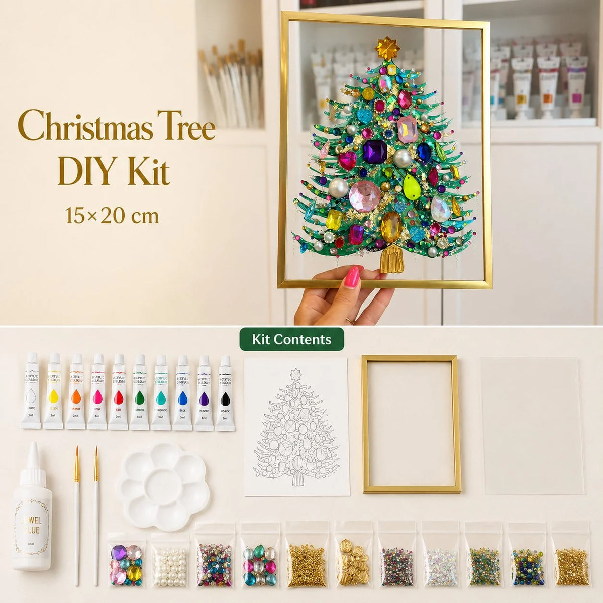 SparkleTree – Christmas Gem & Pearl Art Kit