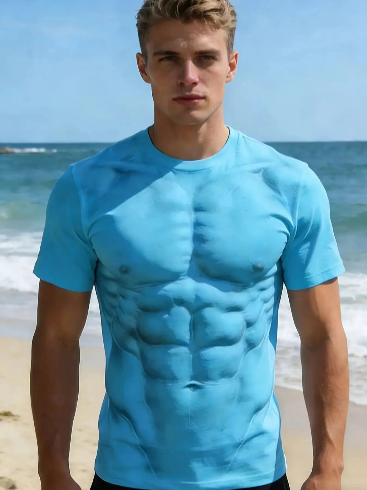 FlexForm – 3D Muscle Print Fitted T-Shirt