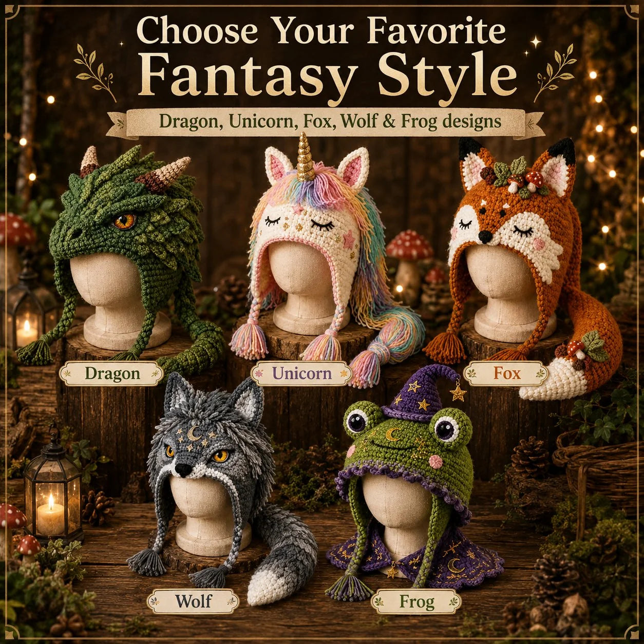 MystiKnit – Fantasy Hood Hat Crochet Kit