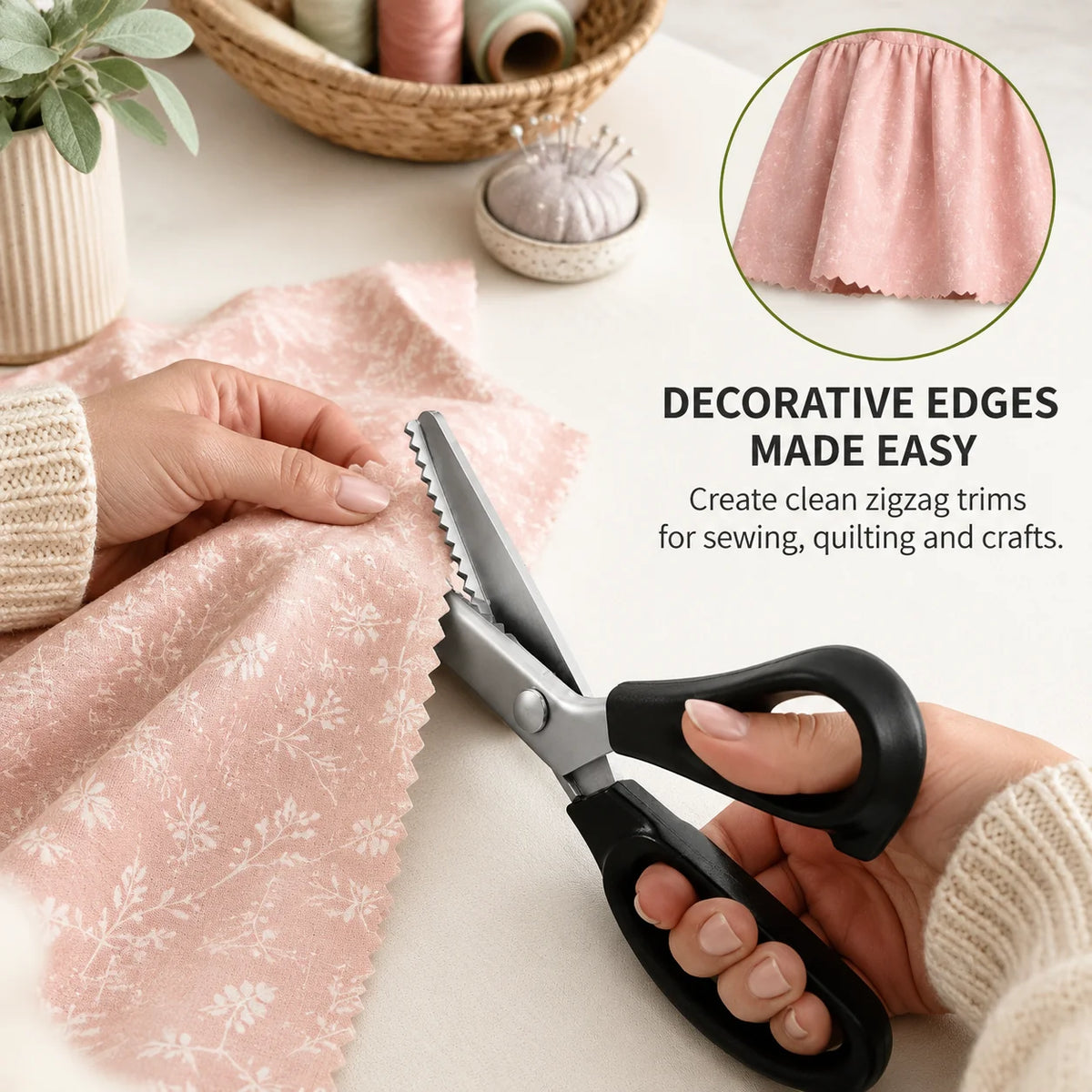 CutLoom – Stainless Steel Zig Zag Sewing Scissors